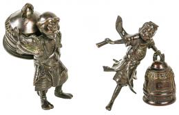 617 - DOS FIGURAS ORIENTALES DE PPS. DE S.XX