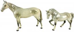 737 - DOS CABALLOS EN PORCELANA INGLESA