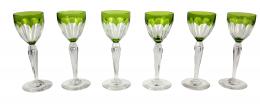 22 - CONJUNTO DE 12 COPAS EN CRISTAL TALLADO