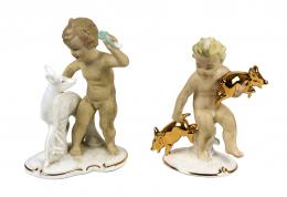 706 - "NIÑOS" DOS FIGURAS EN BISCUIT ALEMAN