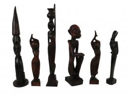 367 - LOTE DE FIGURAS AFRICANAS DE LA SEGUNDA MITAD S.XX