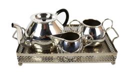 904 - LOTE DE METAL PLATEADO