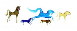 60 - LOTE DE 5 FIGURITAS DE CRISTAL DE MURANO