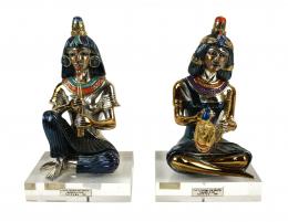 710 - DOS FIGURAS DECORATIVAS "EGIPCIAS"