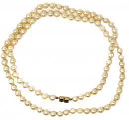 114 - COLLAR DE PERLAS CON ZAFIROS