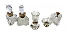 44 - LOTE EN CRISTAL TALLADO Y PLATA