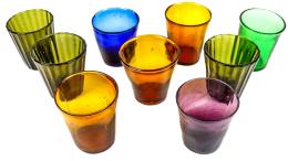 91 - LOTE DE 9 VASOS DE VIDRIO