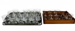 26 - CONJUNTO DE COPAS EN CRISTAL DE LOS  AÑOS 70