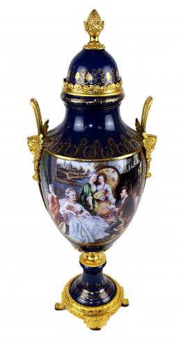 453 - GRAN JARRON EN PORCELANA ESTILO SEVRES