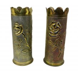 935 - ORIGINAL PAREJA DE JARRONES EN BRONCE