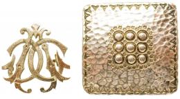 166 - DOS BROCHES DE PLATA