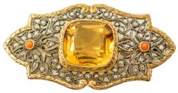 99 - BROCHE CON CITRINO CIRCA 1920