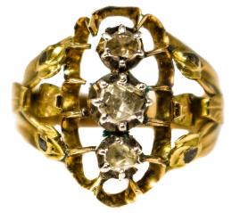 194 - SORTIJA CON DIAMANTES DEL S.XIX