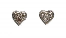144 - PENDIENTES CORAZÓN CON BRILLANTES