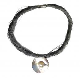 115 - COLLAR CON MADREPERLA GRIS