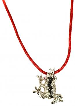 145 - COLGANTE RANA CON BRILLANTES
