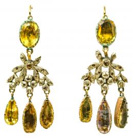 157 - PENDIENTES POPULARES GIRANDOLE DEL S.XIX