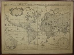 947 - MAPA MUNDI EN TELA ESTAMPADA
