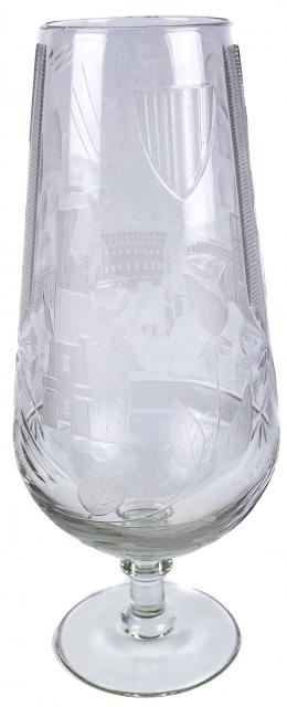 45 - GRAN COPA DE CRISTAL GRABADO