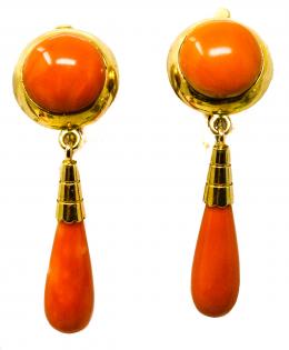 164 - PENDIENTES VENECIANOS CON CORAL