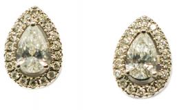 161 - PENDIENTES ROSTETÓN CON DIAMANTES 