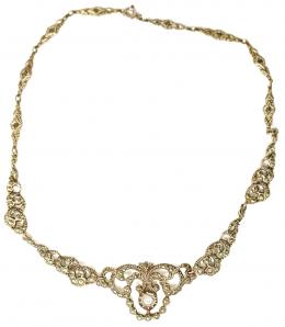 244 - GARGANTILLA DE PLATA CON MARQUESITAS