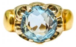 67 - ANILLO CON TOPACIO AZUL