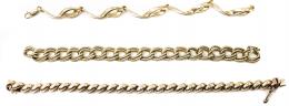 177 - TRES PULSERAS DE PLATA