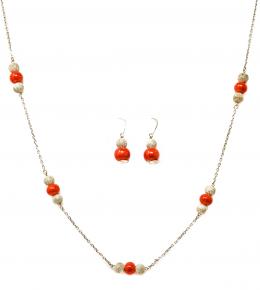 159 - COLLAR LARGO Y PENDIENTES DE YANES