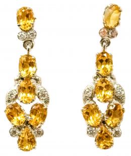 125 - PENDIENTES CON CITRINOS