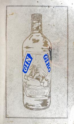 945 - PLACA DE ANUNCIO DE  GINEBRA GIRÓ