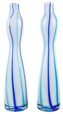 50 - PAREJA DE CANDELEROS EN CRISTAL DE MURANO