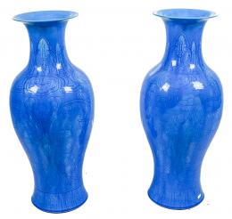 415 - PAREJA DE JARRONES EN PORCELANA OREINTAL