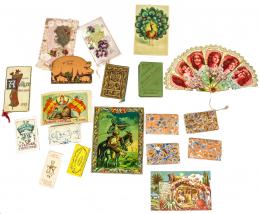 296 - LOTE VARIADO DE POSTALES, PROGRAMAS, ALMANAQUES Y VARIOS