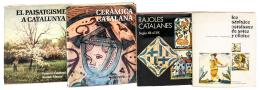 252 - CUATRO LIBROS DE PINTURA Y CERÁMICA CATALANA