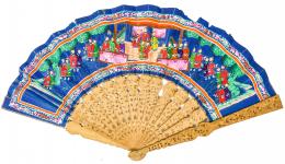 383 - ABANICO ORIENTAL MIL CARAS DE PRINCIPIOS DEL S.XX