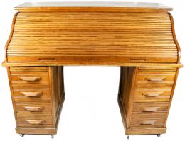337 - MUEBLE ESCRITORIO DE PERSIANA DE MEDIADOS DEL S.XX