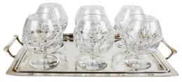 13 - CONJUNTO DE SEIS COPAS DE COGNAC "ATLANTIS"