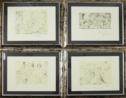 220 - CUATRO LITOGRAFIAS DE PICASSO, PABLO