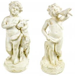 476 - PAREJA DE FIGURAS EN BISCUIT
