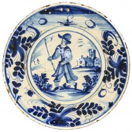 481 - PLATO DE CERÁMICA CATALANA DEL SIGLO XVIII