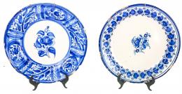 444 - DOS PLATOS EN CERAMICA VALENCIANA