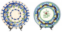 445 - DOS PLATOS EN CERAMICA VALENCIANA