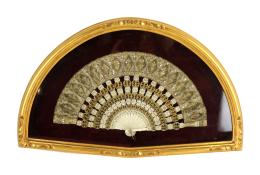 864 - ABANICO CON ABANIQUERA DEL S.XIX