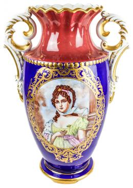 464 - JARRON EN PORCELANA DE MEDIADOS DEL S.XX