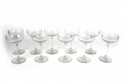 22 - CONJUNTO 10 COPAS EN CRISTAL 