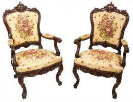 335 - PAREJA DE SILLONES DE MEDIADOS DEL S.XX