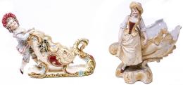 427 - DOS FIGURAS DE BISCUIT Y PORCELANA