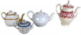 484 - LOTE DE TETERAS Y CAFETERAS DE PORCELANA