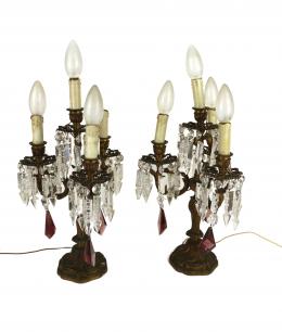 362 - PAREJA DE CANDELABROS ELECTRIFICADOS